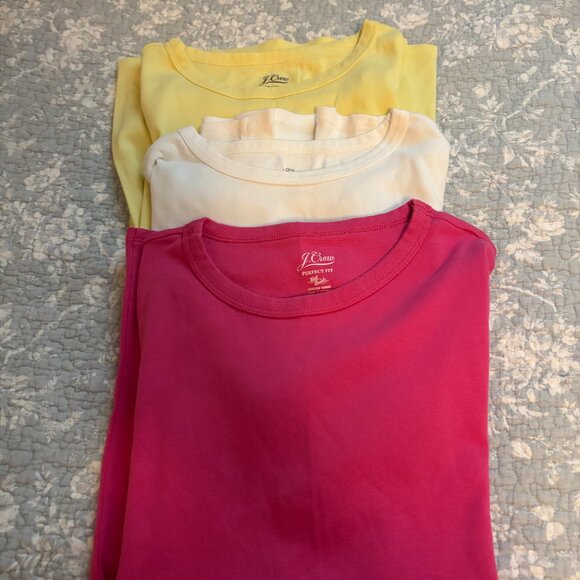 LOT of 3: J.Crew Perfect Fit T-shirt, S - Picture 1 of 4